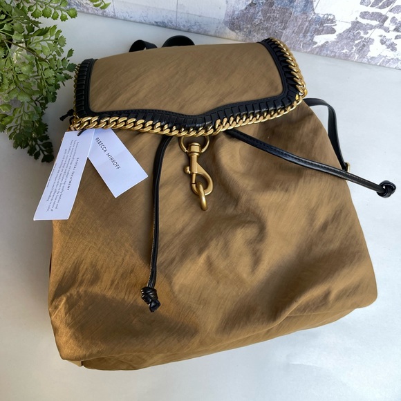 Rebecca Minkoff Woven Chain Backpack New with tags $228 nice backpack casual - Picture 2 of 12